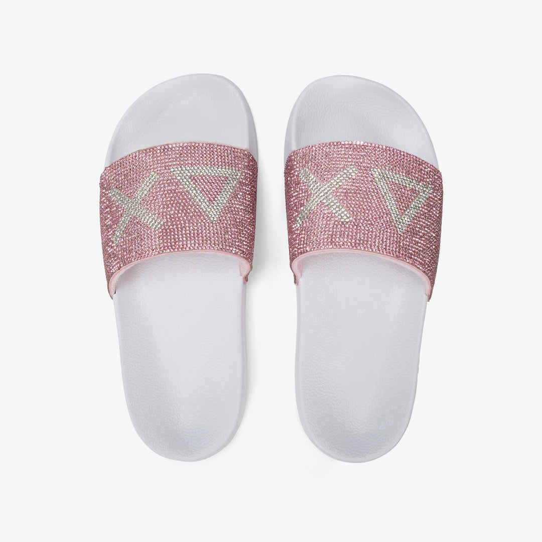 Sun68 SLIPPERS LOGO STRASS X35205-0104 BIANCO/ROSA