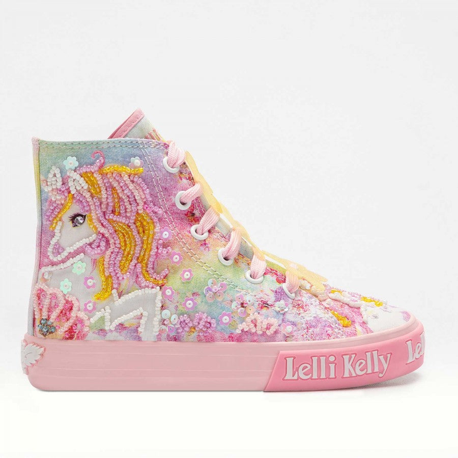 LELLI KELLY ED1004BX02 UNICORNO SNEAKERS ALTA ROSA