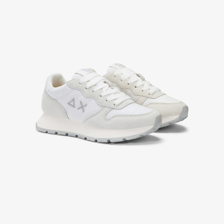 Sun68 ALLY GLITTER TEXTILE Z35203-01 BIANCO