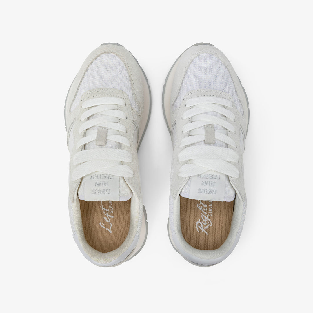Sun68 ALLY GLITTER TEXTILE Z35203-01 BIANCO