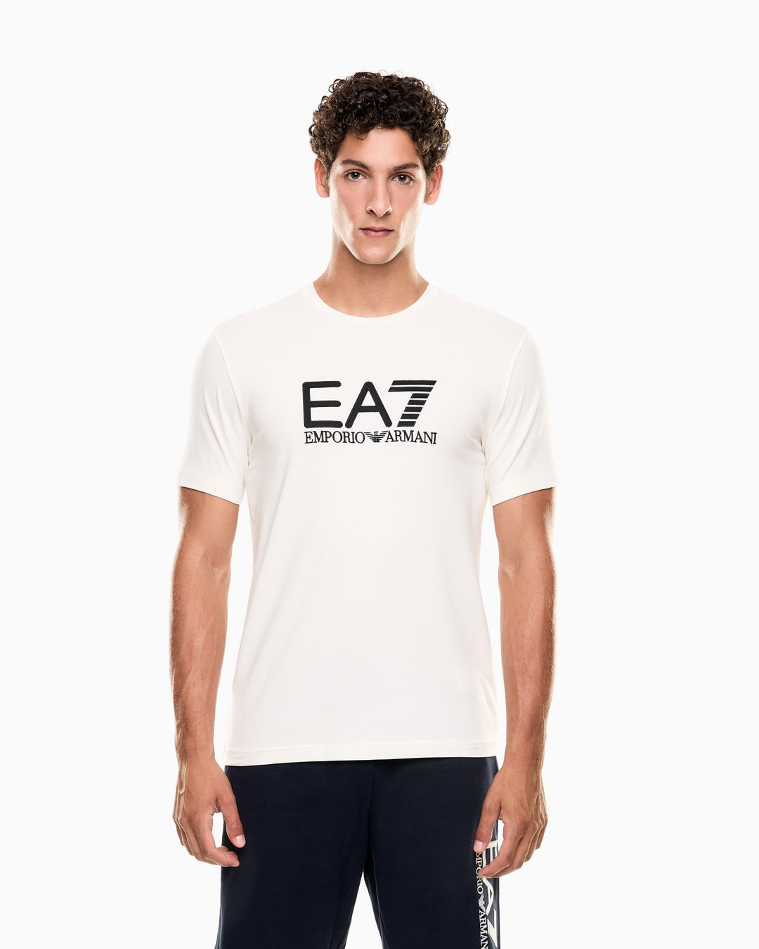EA7 Man Armani T-SHIRT 7M000899-M1166 CREAM / BLACK