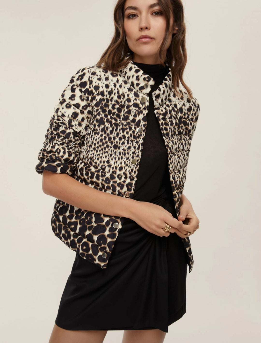 Emme Marella Piumino reversibile RAMPA-001 leopardato - nero