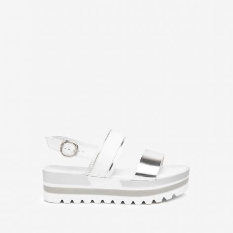 Nero Giardini E218880D-700 sandalo zeppa bianco