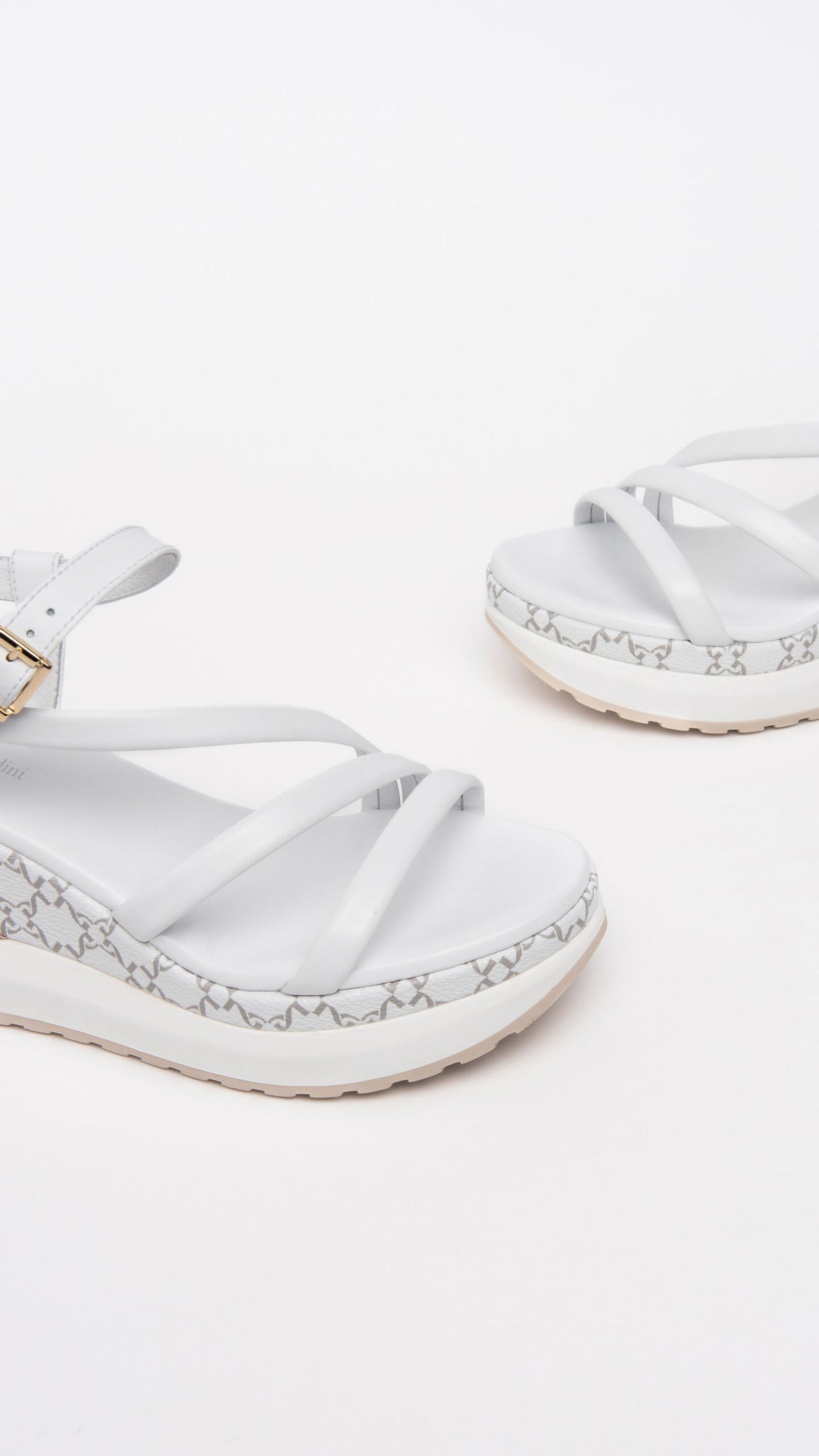 Nero Giardini E307758D-707 sandalo zeppa bianco