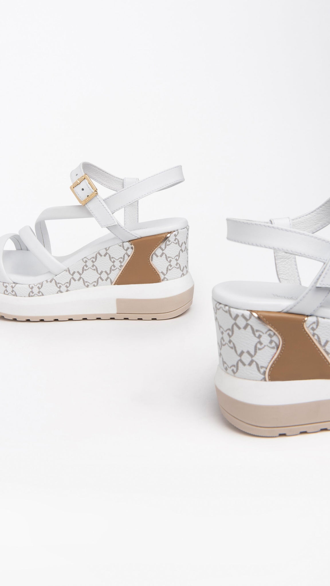 Nero Giardini E307758D-707 sandalo zeppa bianco