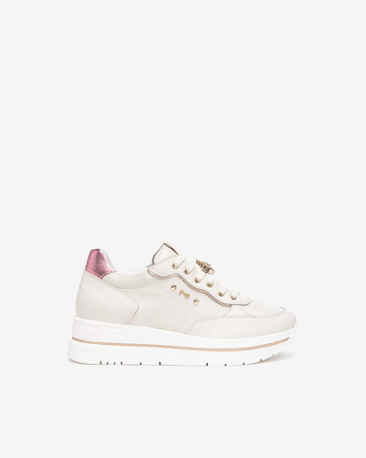 NeroGiardini E512907D-713 sneaker zeppa charms beige