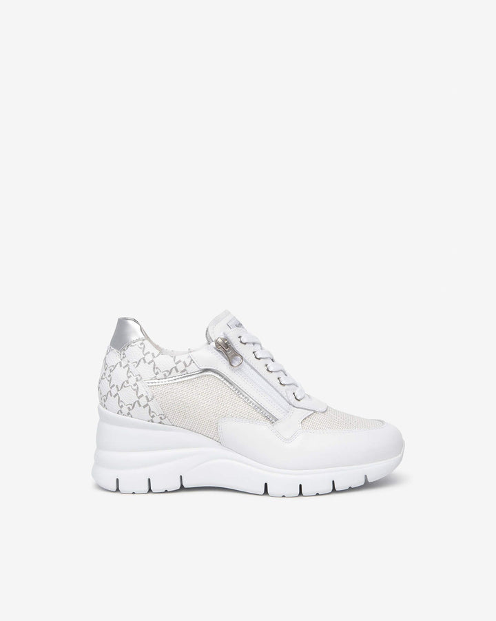NeroGiardini E512940D-707 sneaker zeppa bianco