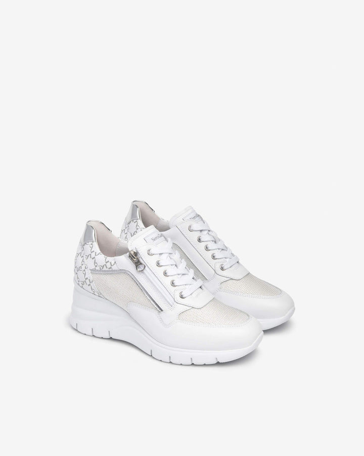 NeroGiardini E512940D-707 sneaker zeppa bianco