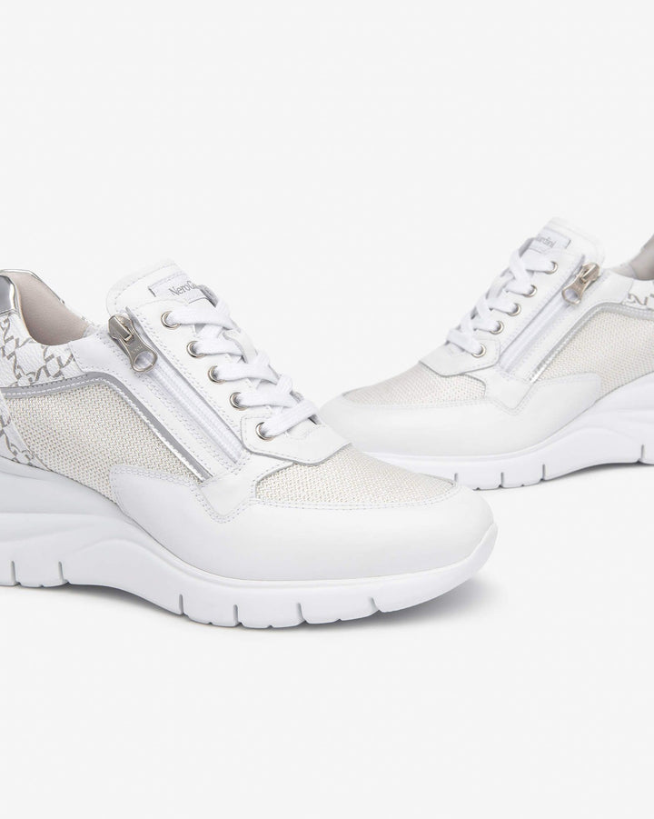 NeroGiardini E512940D-707 sneaker zeppa bianco