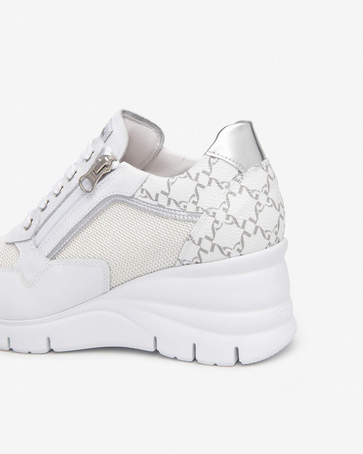 NeroGiardini E512940D-707 sneaker zeppa bianco