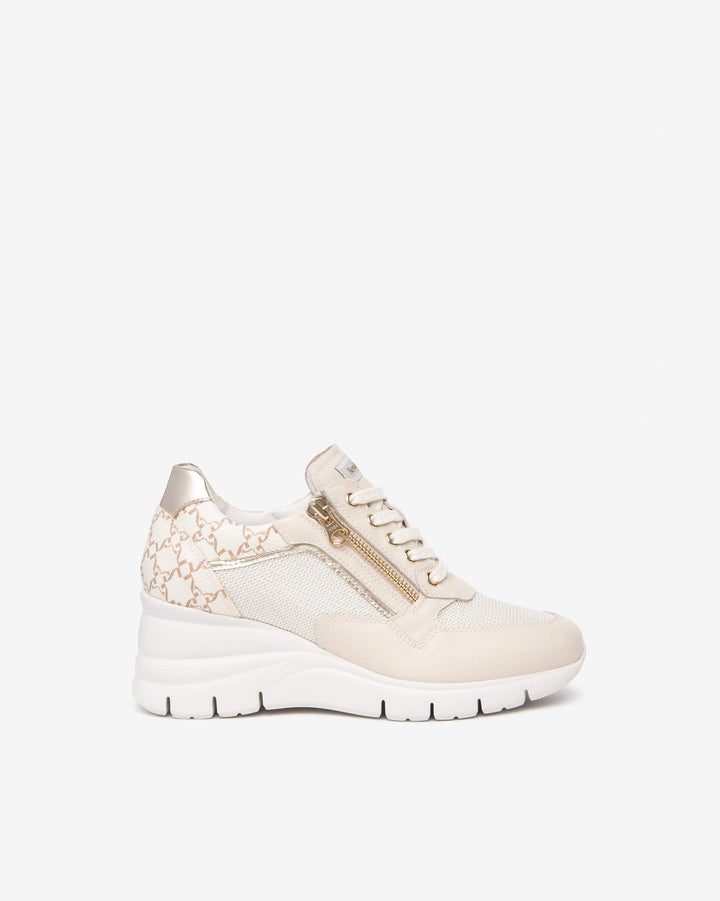 NeroGiardini E512940D-710 sneaker zeppa beige