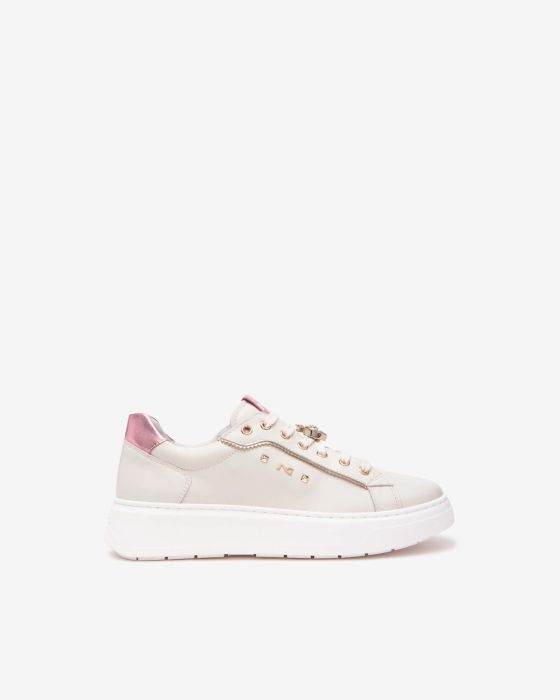 NeroGiardini E513060D-713 sneaker charms bianco rosa