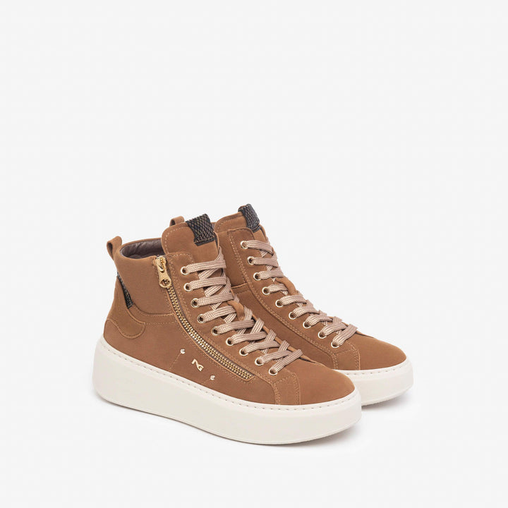 NeroGiardini I308462D-339 sneaker mid cuoio