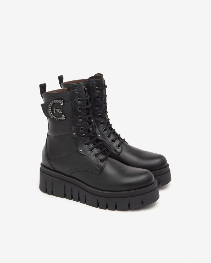 NeroGiardini Anfibi I411920D-100 in pelle nero