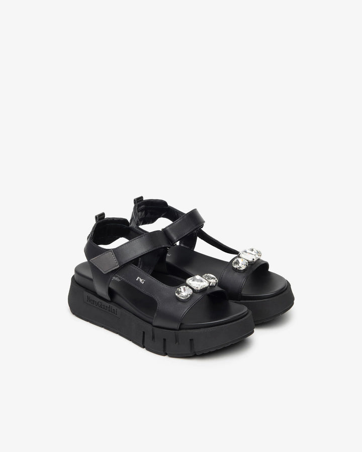 NeroGiardini sandalo E410707D-100 donna nero
