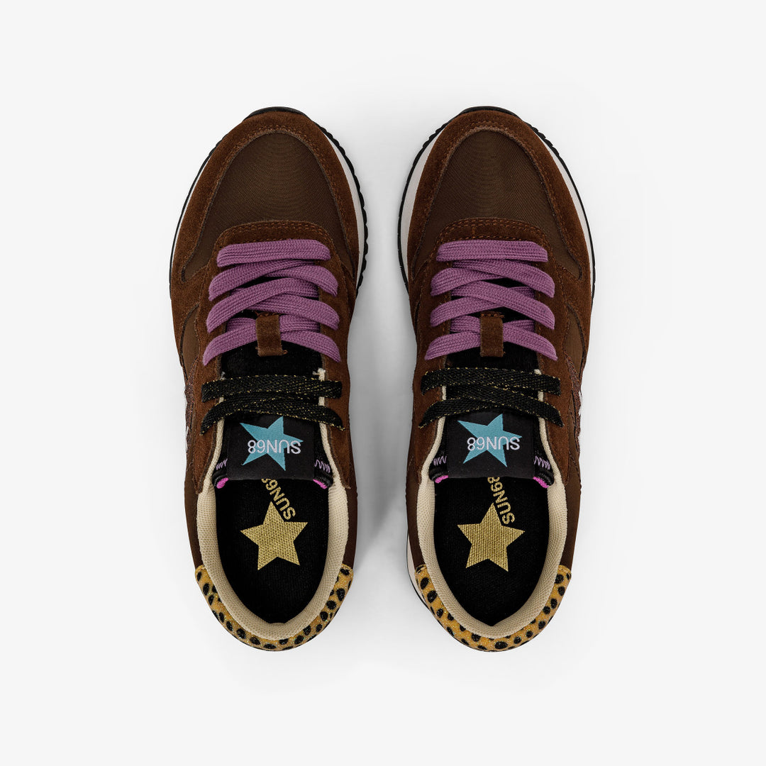 SUN68 STARGIRL GLITTER LOGO Z43210-08 marrone