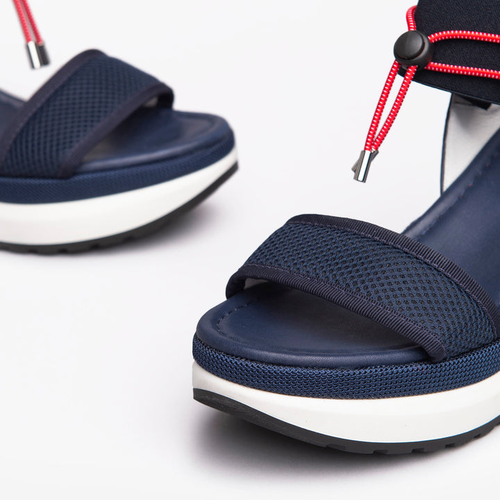 NERO GIARDINI E112650D-200 SANDALO ZEPPA BLU DONNA