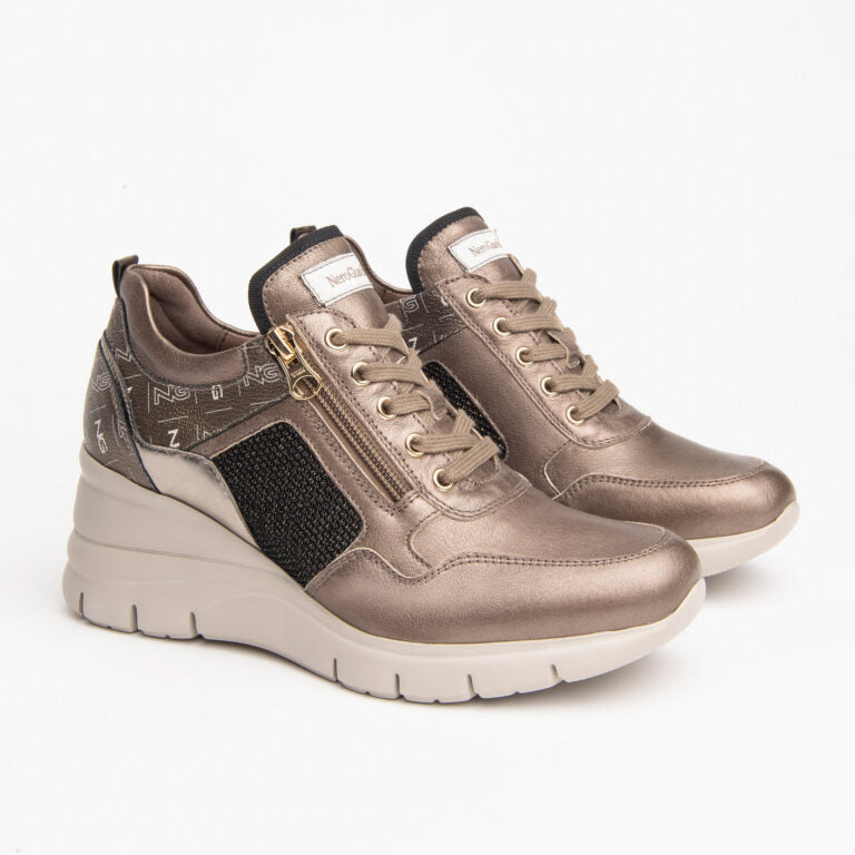 Sneakers con zeppa nero giardini cheap
