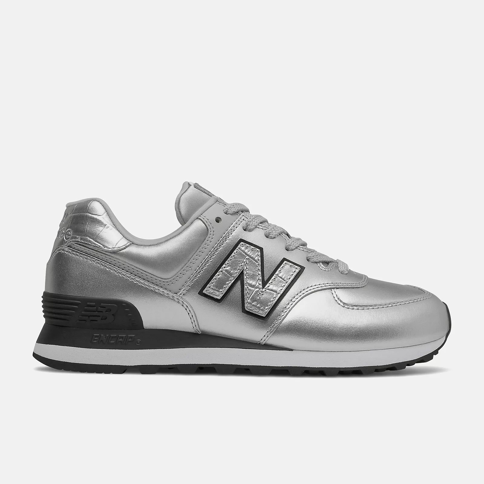NEW BALANCE WL574-PN2 SNEAKER 574 ARGENTO