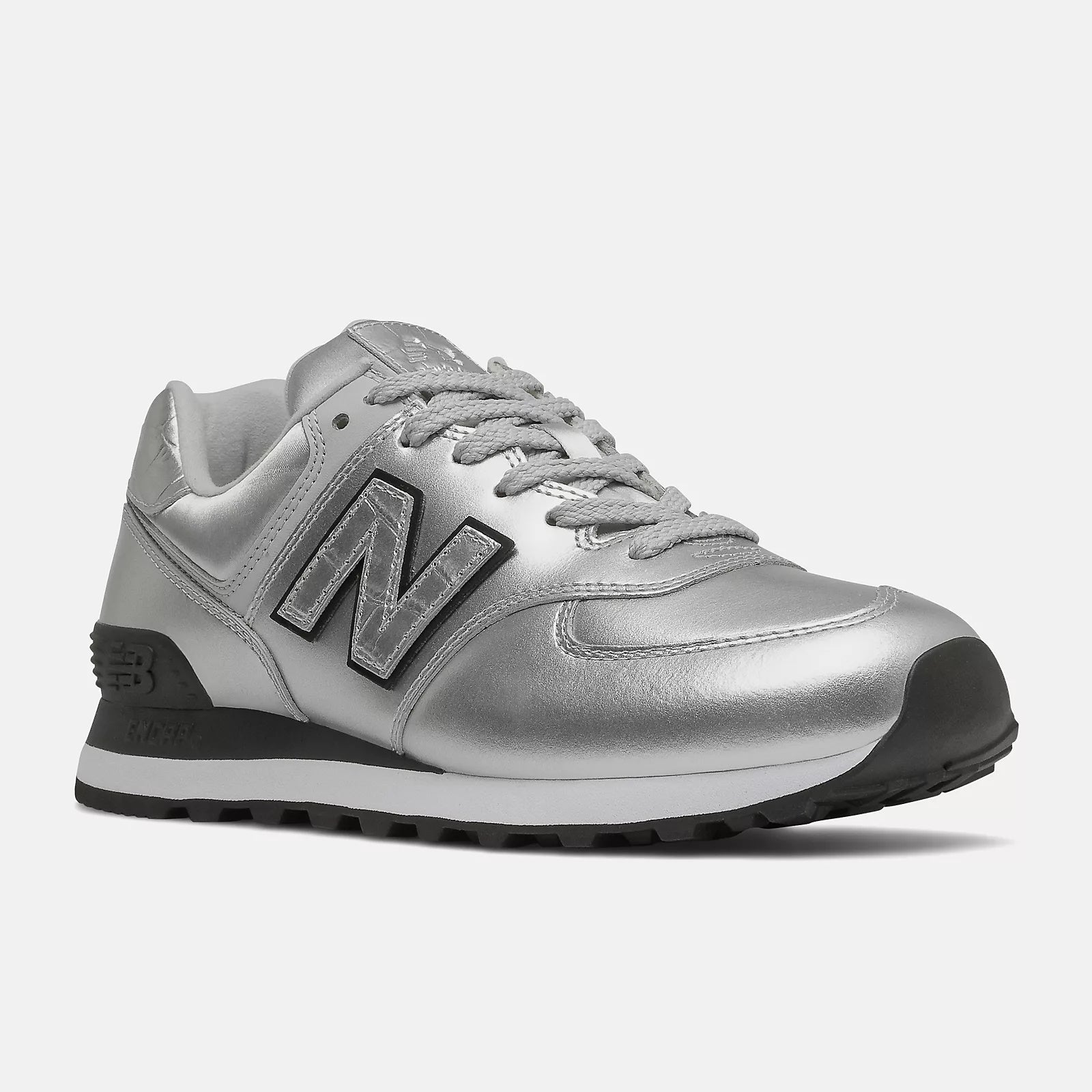 NEW BALANCE WL574-PN2 SNEAKER 574 ARGENTO