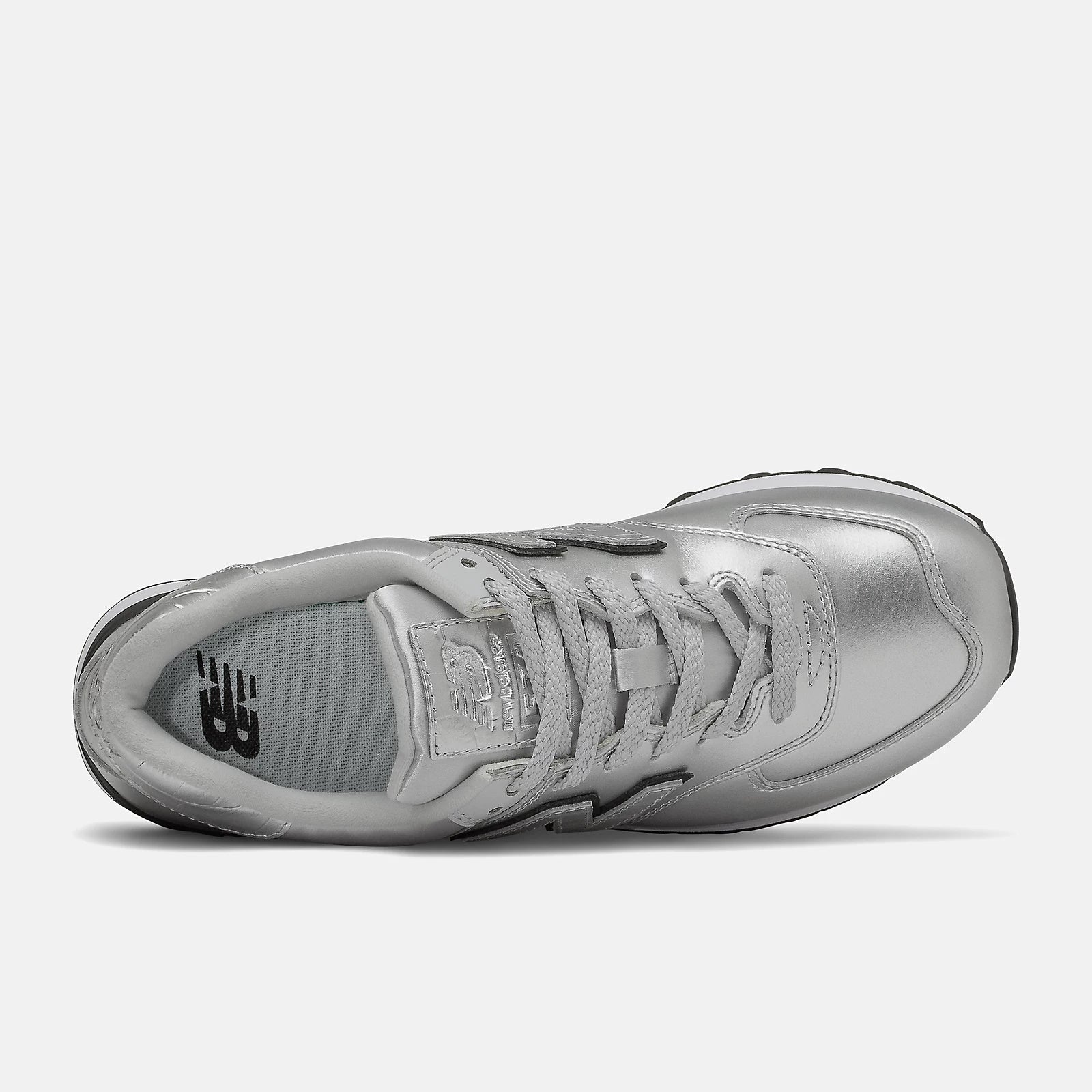 NEW BALANCE WL574-PN2 SNEAKER 574 ARGENTO
