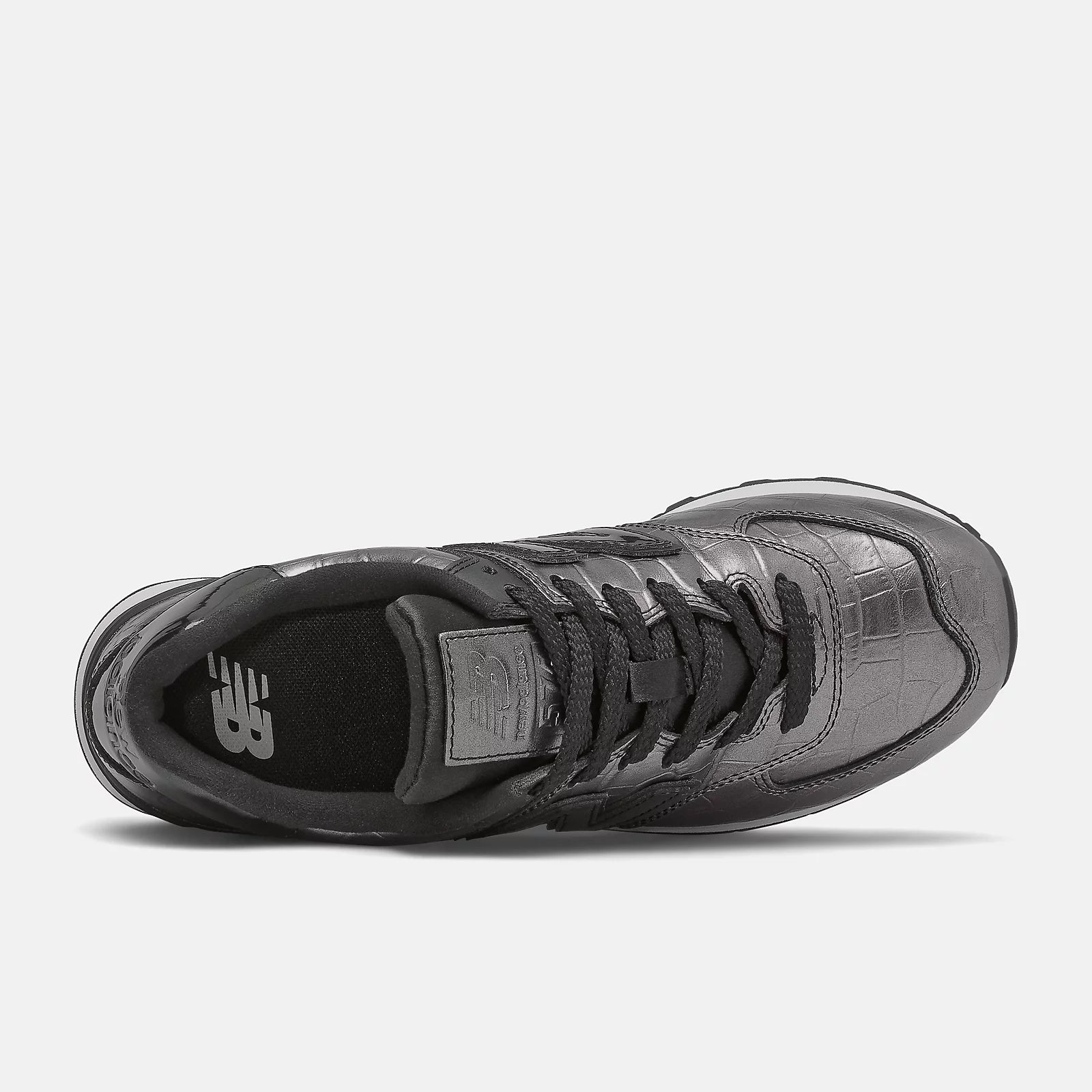 NEW BALANCE WL574-PW2 SNEAKER 574 NERO ARGENTO
