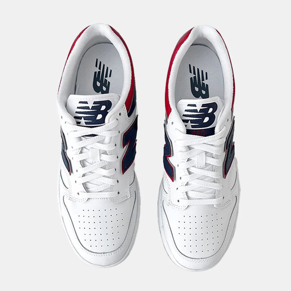 New Balance BB480LNR-WHITE/NAVY/RED 480 Sneaker UOMO