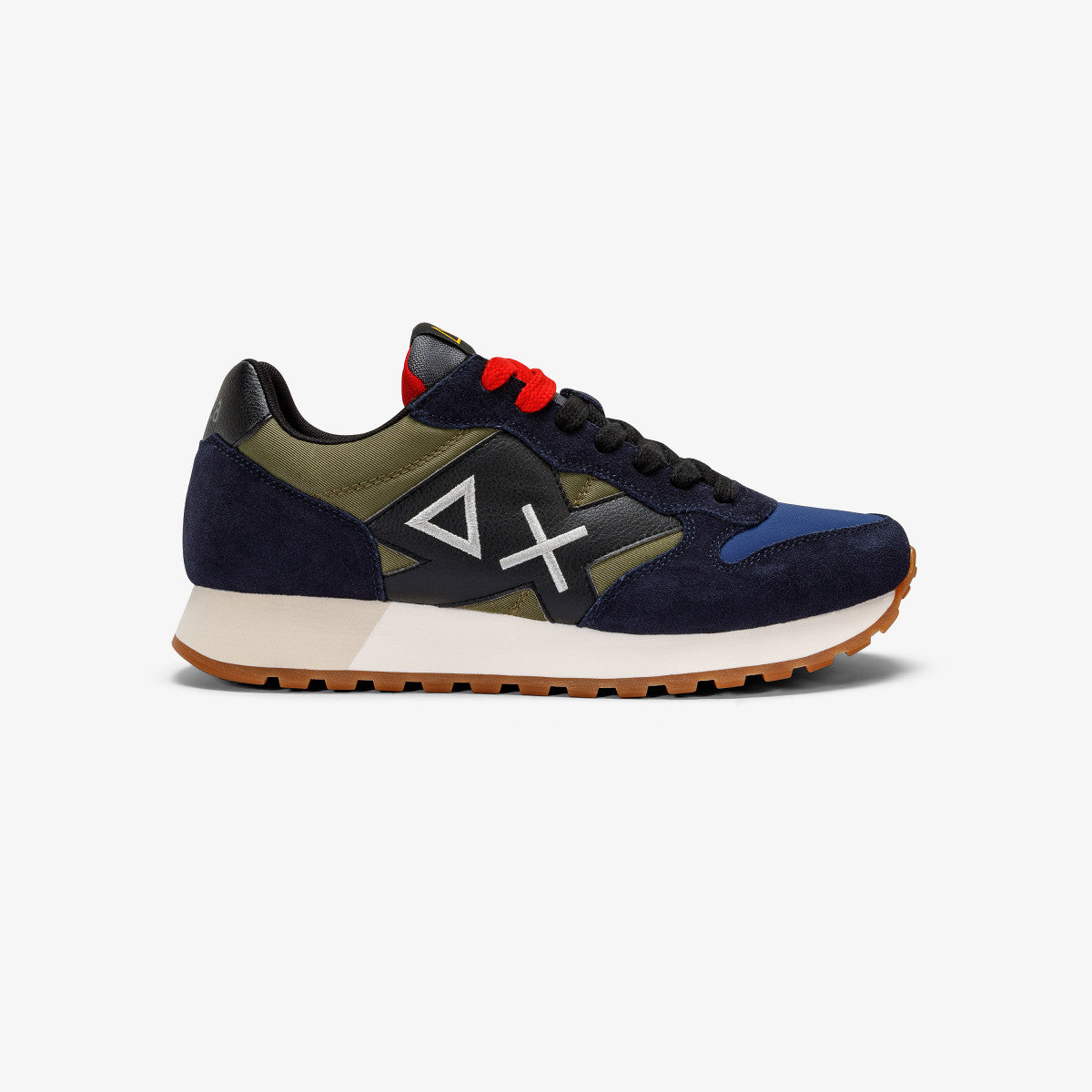 SUN68 JAKI BICOLOR SNEAKER UOMO Z42114-7407 DARK MILITARY/NAVY BLUE